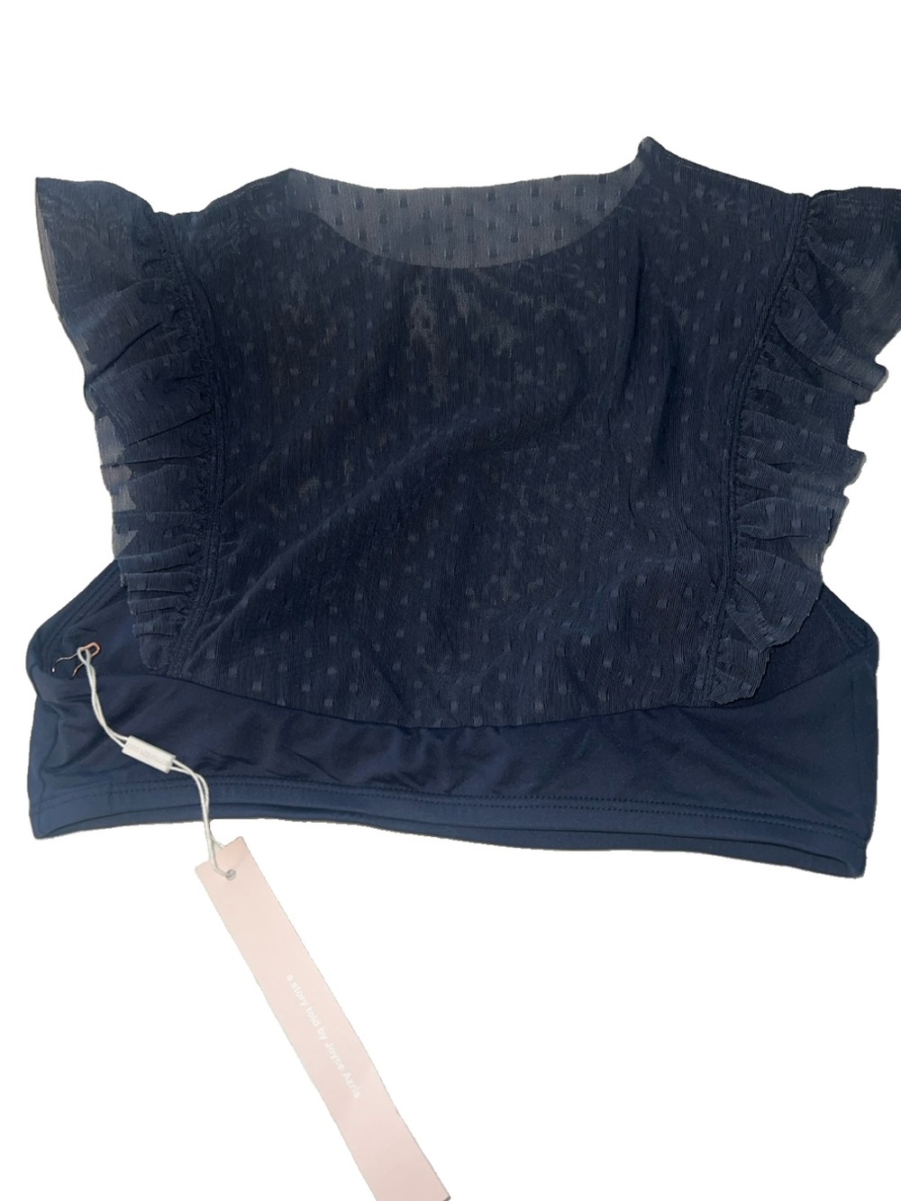 NWT AVEC LES FILLES RUFFLE MESH BIKINI BLUE m - Picture 3 of 5